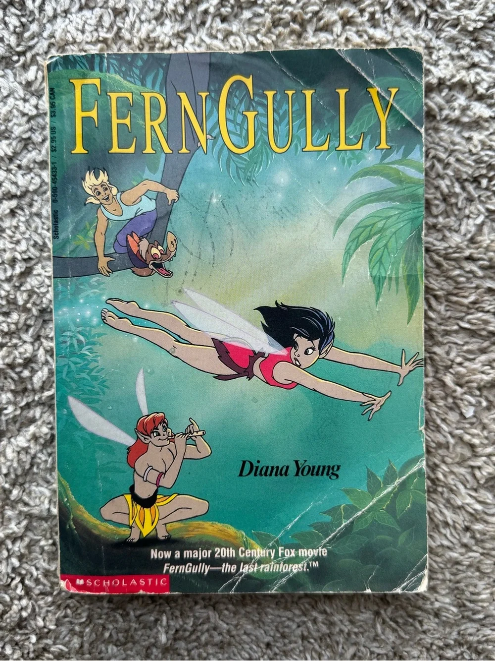 FernGully The Last Rainforest Movie Tie-In Paperback Book by Diana Young Vintage